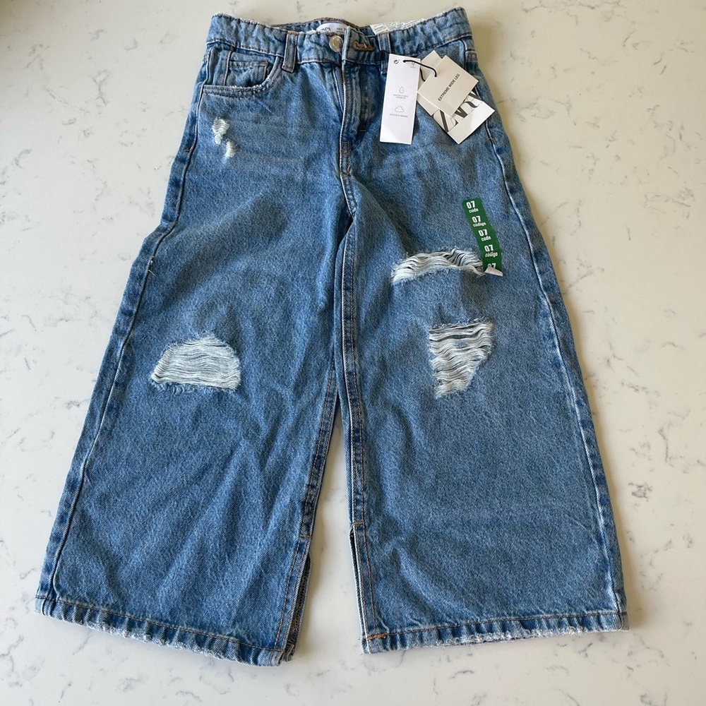 NWT Zara Girls Extreme Wide Leg Jeans